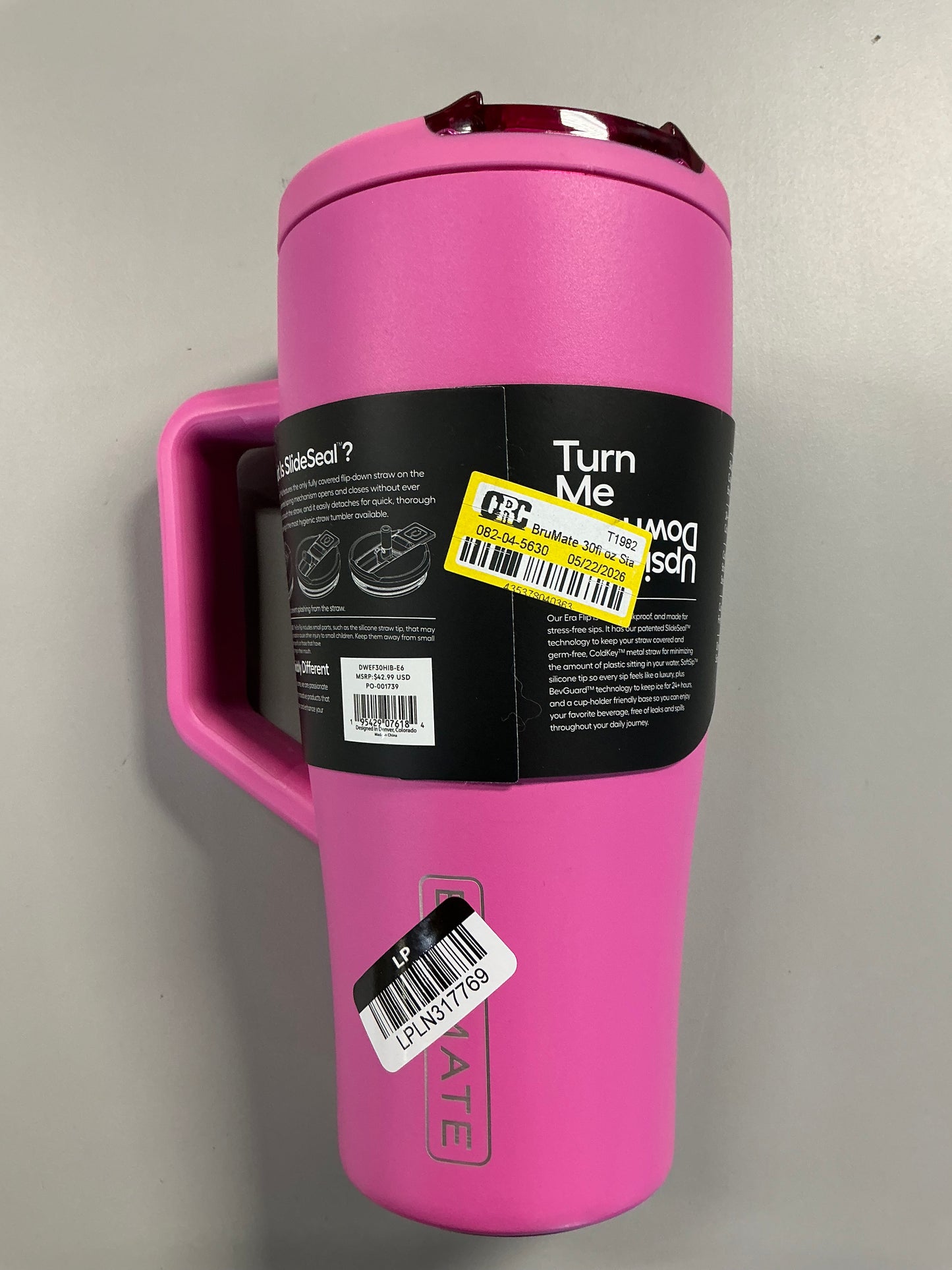 BruMate 30 fl oz Stainless Steel Era Flip Straw Tumbler - Minor Cosmetic Damage- May Be Missing Packaging (see pictures)