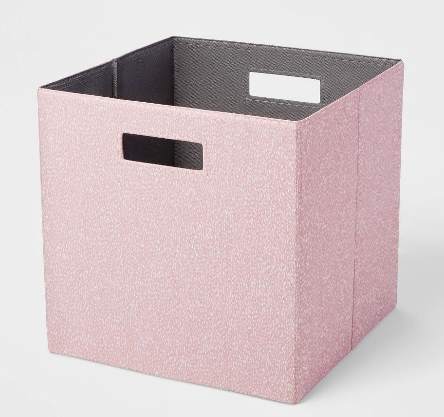 13" x 13" Fabric Bin Rose Texture