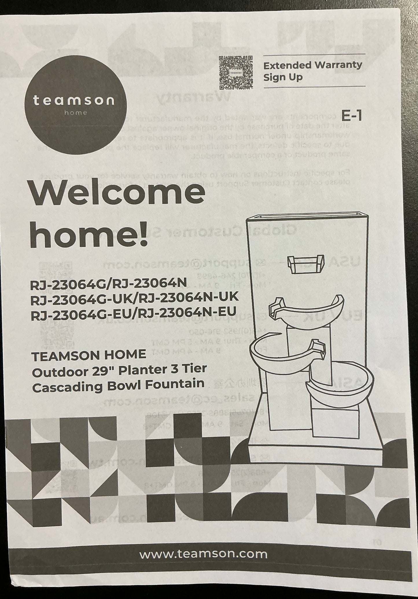 Teamson Home 29.13" Outdoor Water Fountain with Planter, LED Lights, Matte Gray - Open Box - May Have Cosmetic Damage (see pictures) - FOR PICKUP ONLY