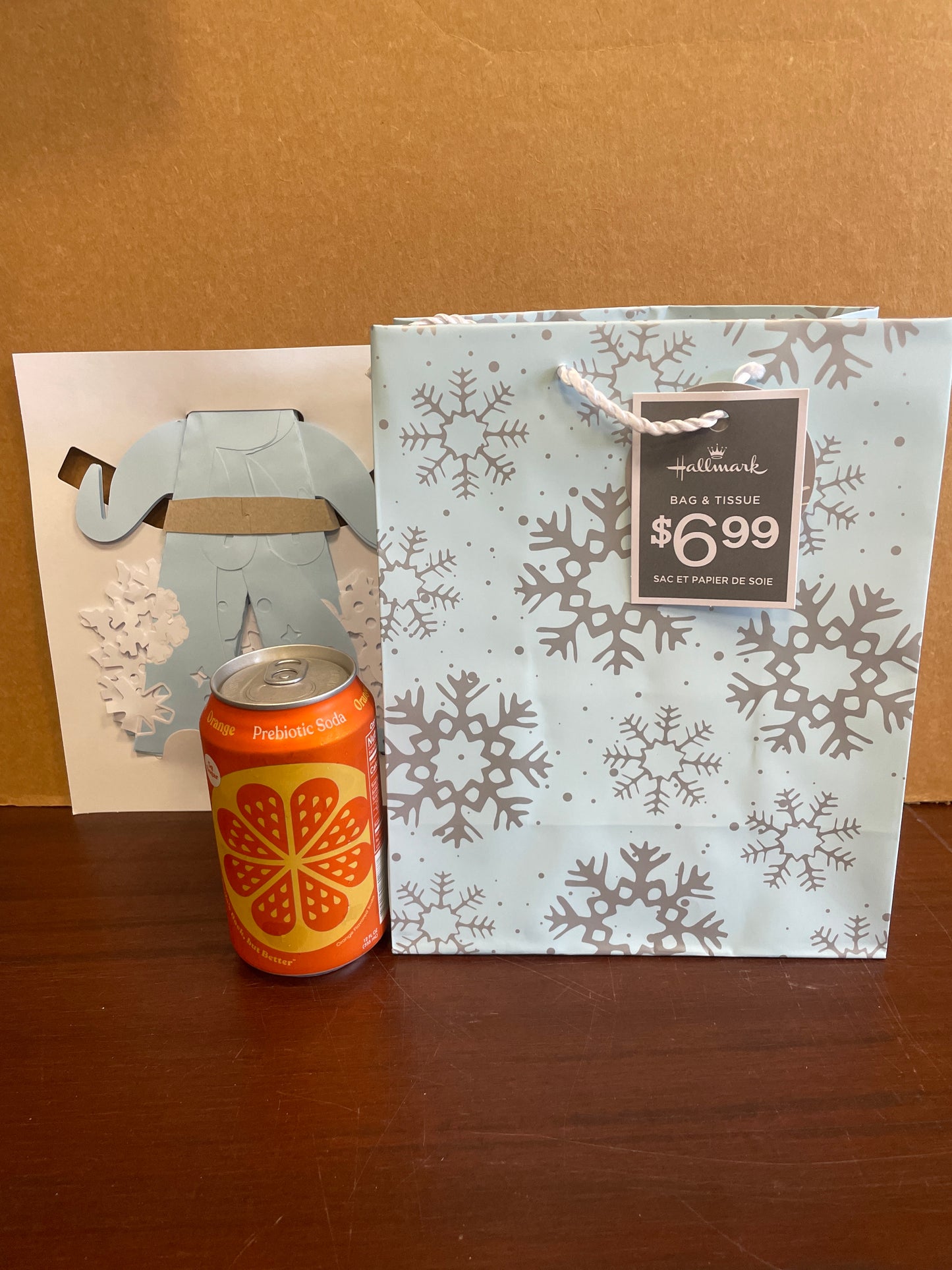 Christmas Snowflake Gift Bag with Tissue Paper