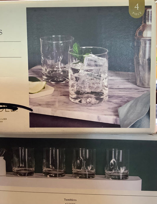 (CLEARANCE) 12.5 fl oz 4pk Glass Telford Short Tumblers