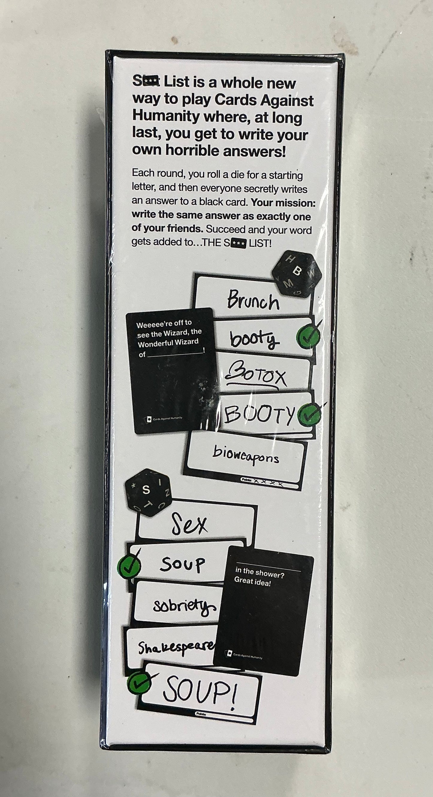 Cards Against Humanity Sh** List