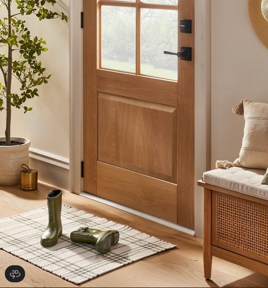 2'x3 Tri-Stripe Plaid Handmade Woven Accent Rug Green/ Cream