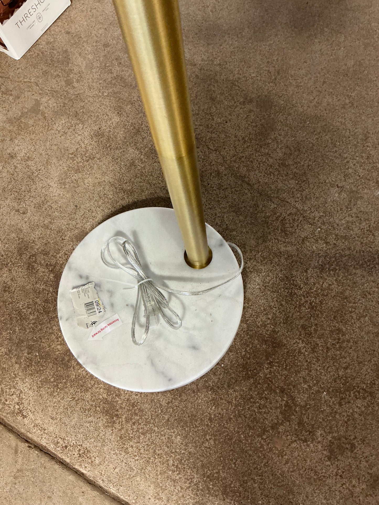 75.5"x29.5" Span 3-Head Metal Globe Floor Lamp - Brass - Out of Box - FOR PICKUP ONLY