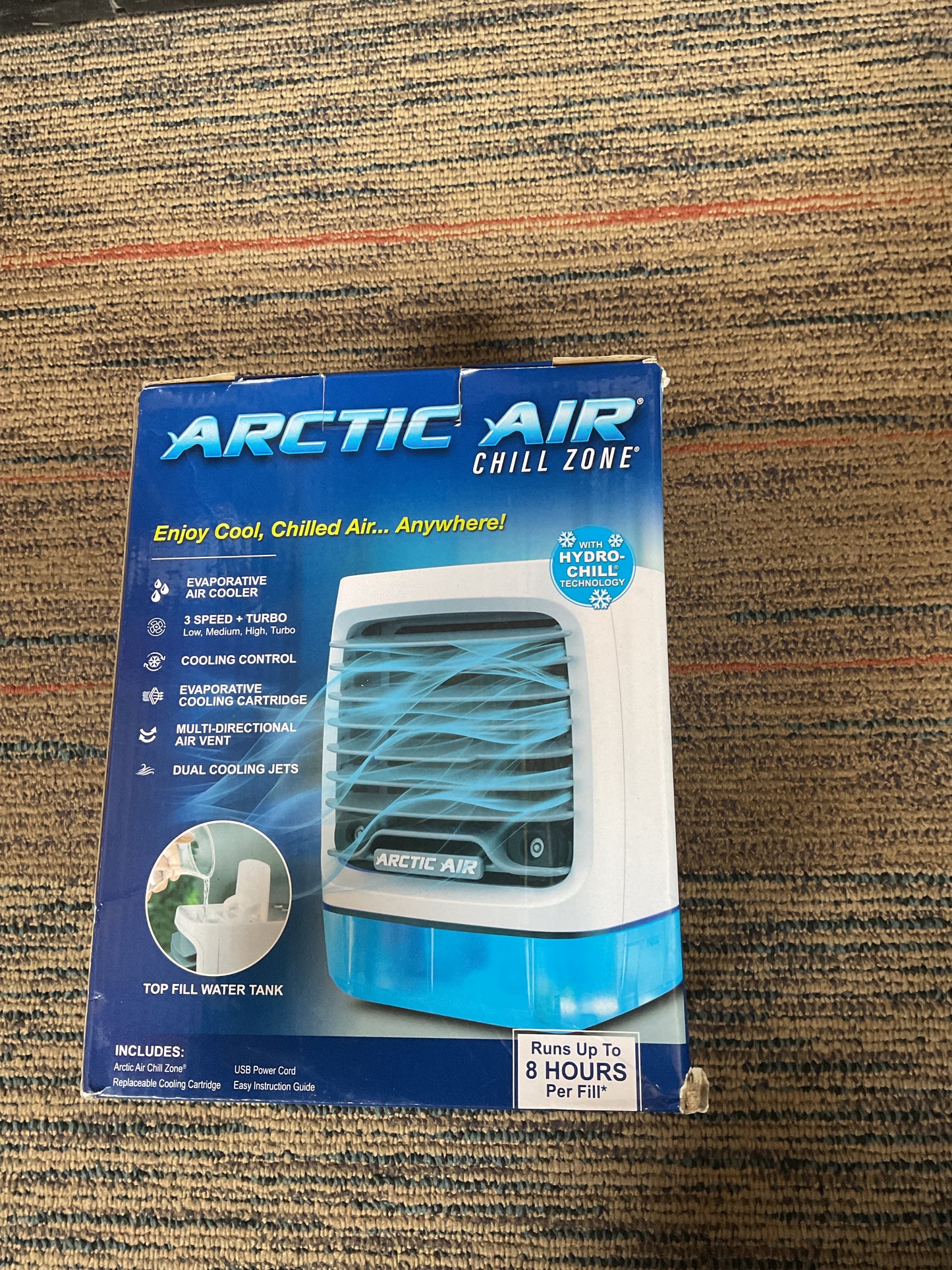 (CLEARANCE ). Arctic Air chill zone: portable AC unit 1200 BTU 4 speed multidirectional airflow as seen on TV ETL listed 