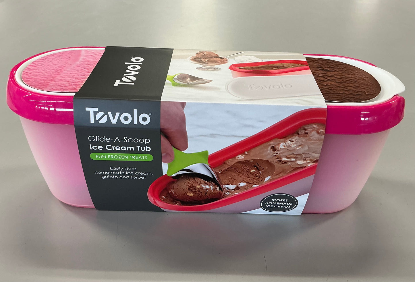 Glide-A-Scoop Ice Cream Tub - 1.5 QT - Pink