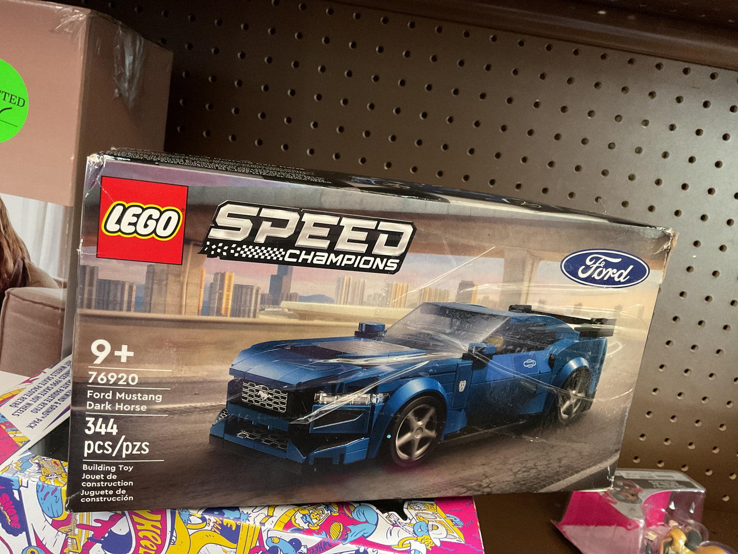 LEGO Speed Champions Ford Mustang Dark Horse Sports
Car Toy 76920, DAMAGED BOX