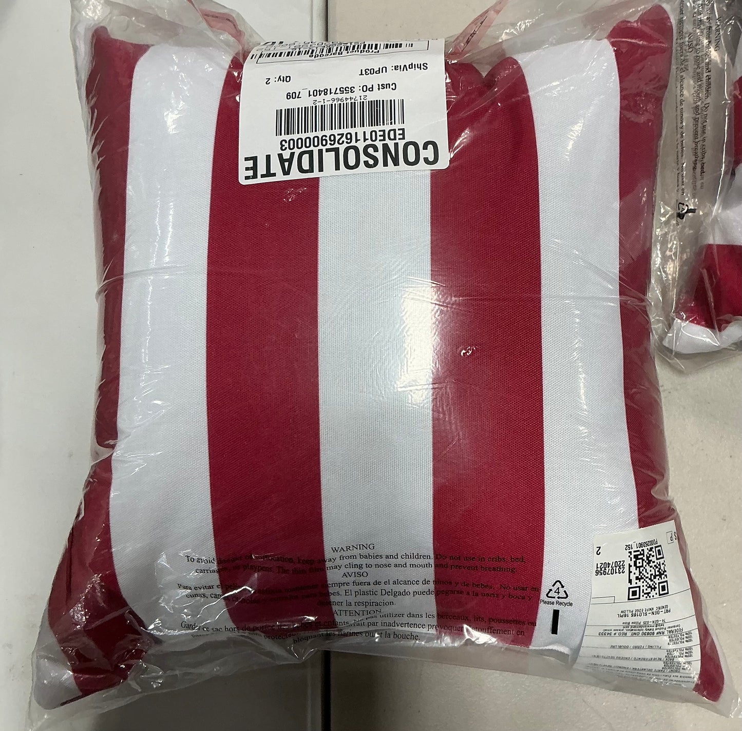 Throw Pillows - 14X14” - May Have Damaged or Missing Packaging - Some Dirt Possible Due to Shipping - Out of Package- AS IS - No Returns