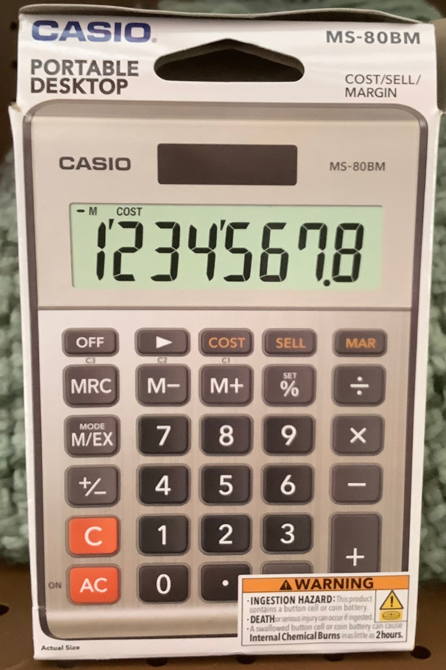 Casio Desktop Business Calculator: Light Gold, Basic Desk Calculator, 1 Year Warranty, Alkaline Battery Included