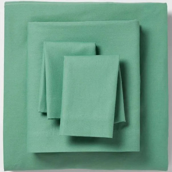 Queen Easy-Care Solid Sheet Set - Green