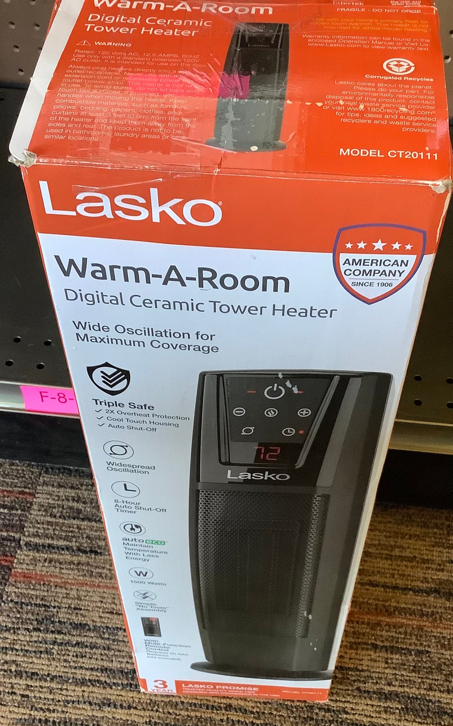 Lasko Ceramic Tower Heater with Remote: Portable Indoor Space Heater, Programmable Timer, Adjustable Thermostat,
1500W