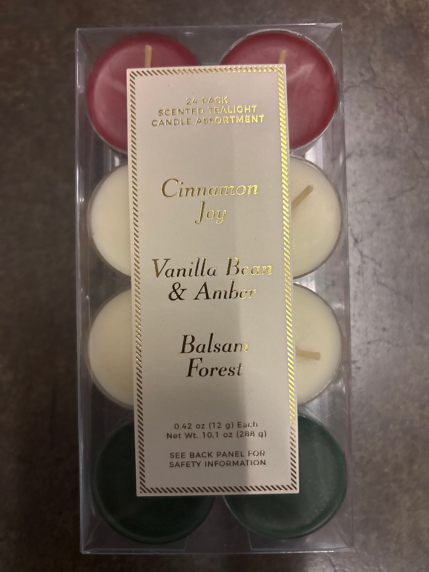 24 Pack Scented Tea Light Candle Assortment, 12G Each