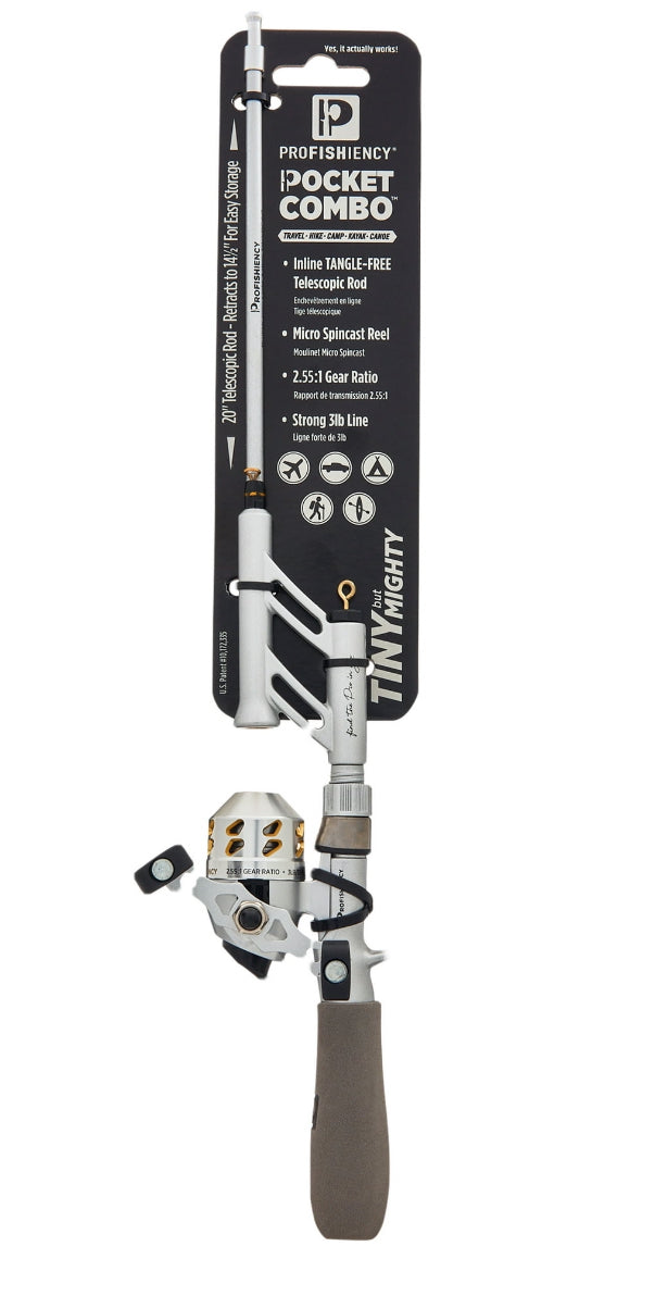 ProFISHiency Tiny Pocket Combo 14.5" Fiberglass Spincast Rod and Reel Combo
