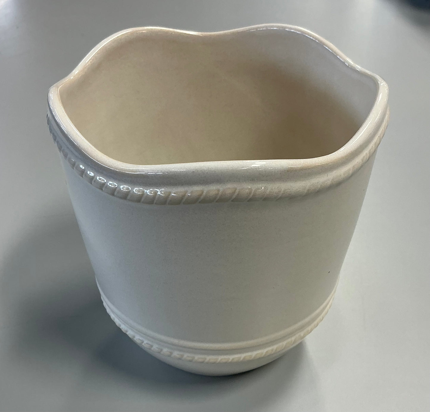 6" Ceramic Outdoor Planter Ivory - Threshold™ designed with Studio McGee - FOR PICKUP ONLY