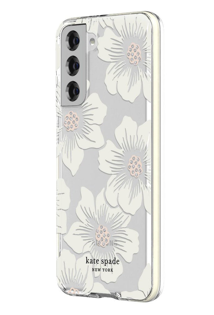 Kate Spade Samsung Galaxy S21 Defensive Hardshell Case - Hollyhock Floral