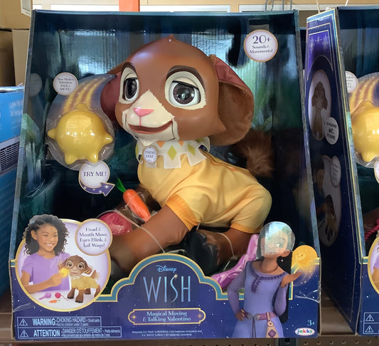 (Clearance)Disney Wish Magical Moving & Talking Valentino 12.75 inches Tall