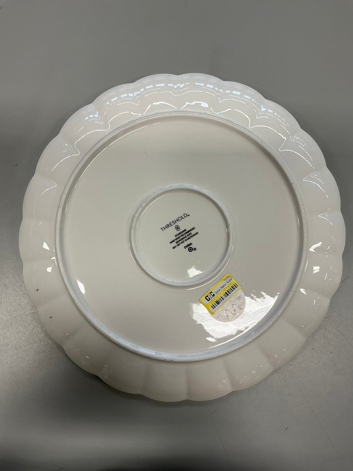 Serve Platter Scalloped Gold Rim - Threshold™ - FOR PICKUP ONLY