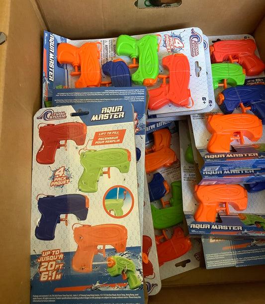 (Clearance )4-Pack Tidal Storm Kids' Aqua Master Power Water Blasters
