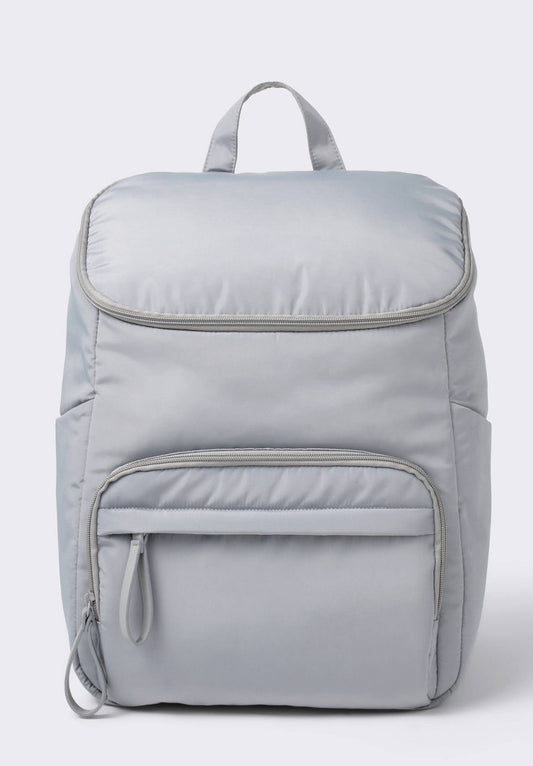 Open-Top Diaper Backpack - Gray