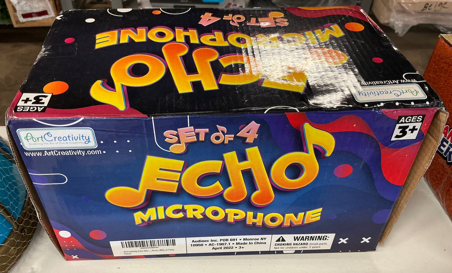 Large Echo Microphones for Kids, Set of 4