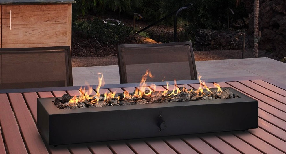 Two Harbors 14" Patio Tabletop Fireplace Black