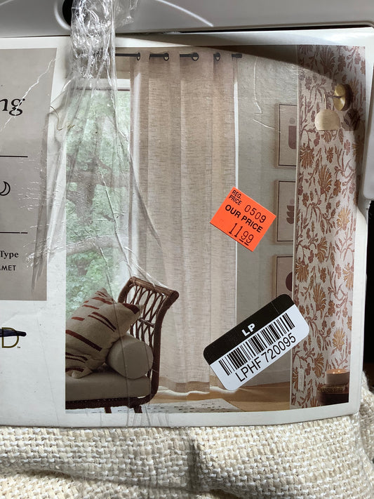 (Clearance) 84” LIGHTS FILTERING CURTAIN 1-PANEL-CREAM SPACE-DYED