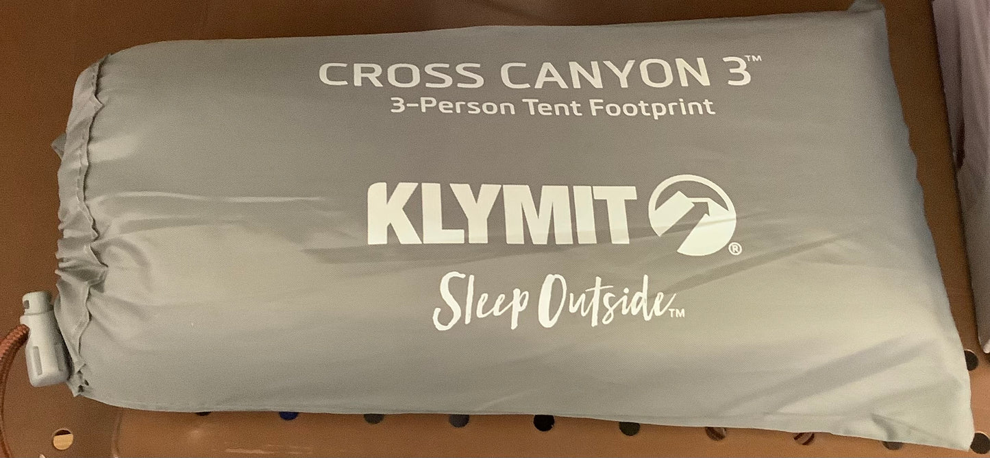 Klymit 3-Person Cross Canyon Tent Footprint 84 X 73 in