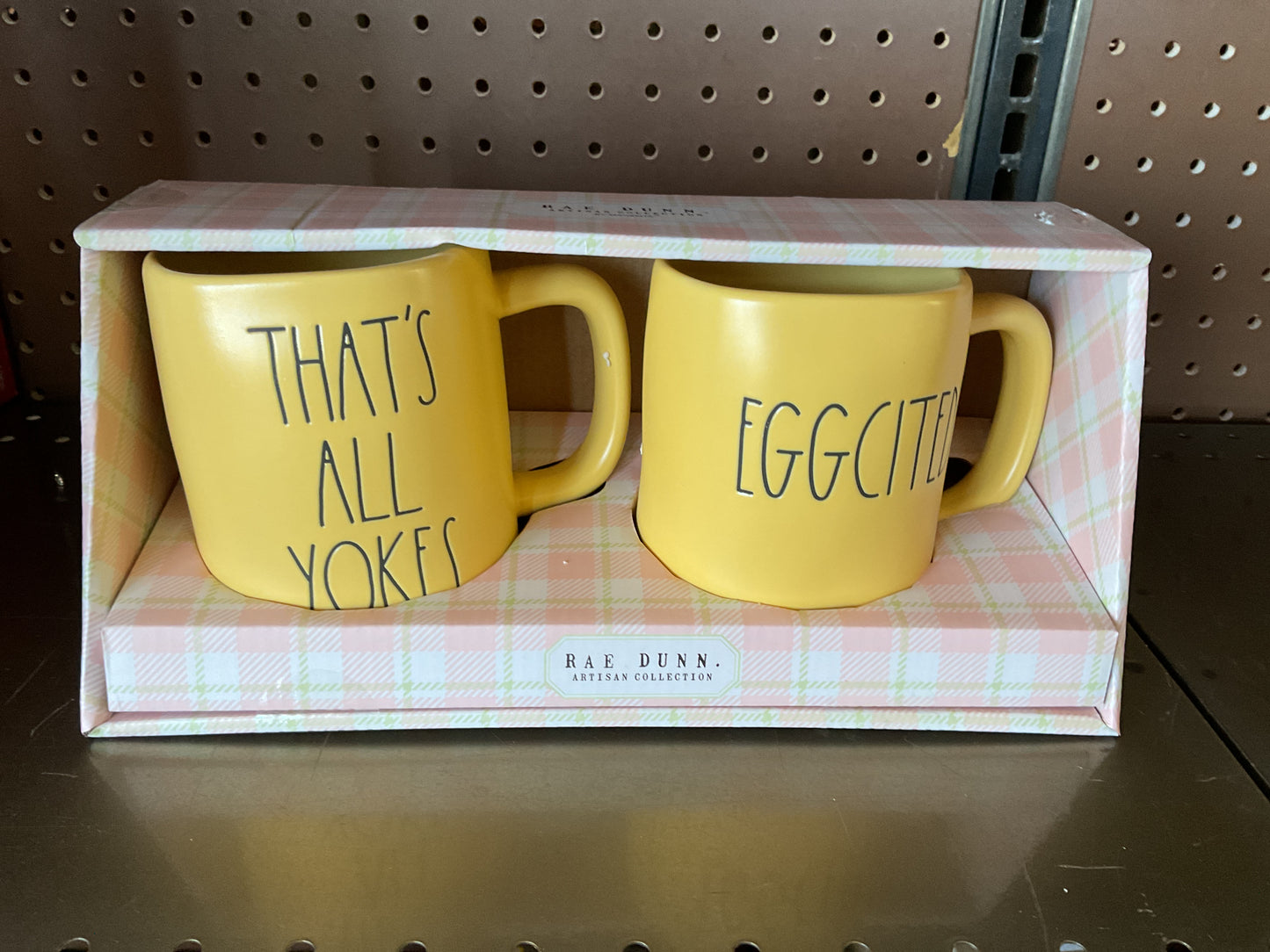 (Clearance)2 Pack Easter Mugs “Eggcited” “That’s all Yokes”