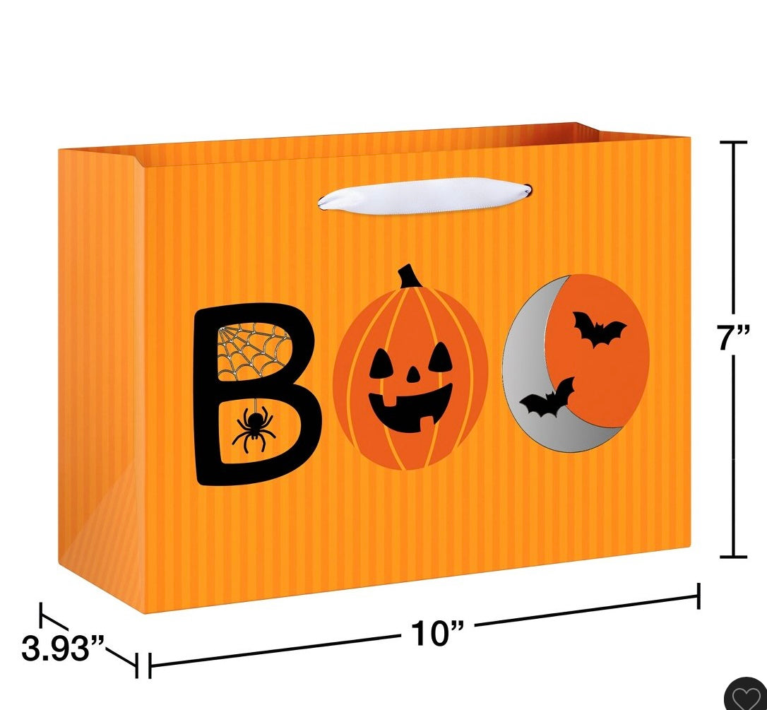 Medium Horizontal Halloween Gift Bag Fun Icons