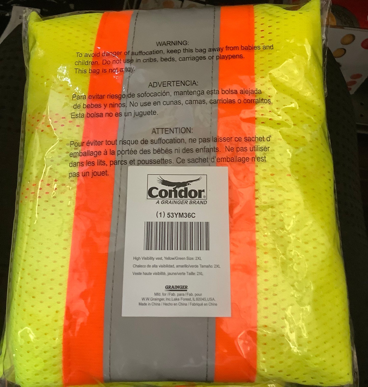 (Clearance )CONDOR High Visibility & Safety Vests-2XL