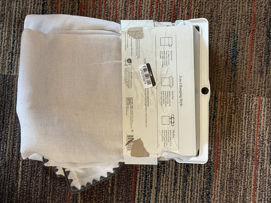 Light Filtering Stitched Edge Curtain Panel-Cream