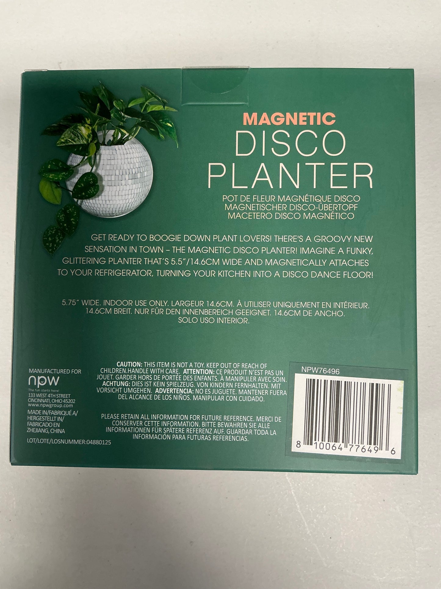 NPW - Magnetic Disco Planter - 5.75” wide