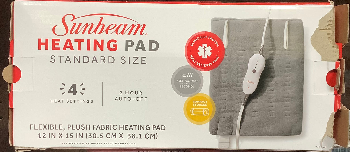 Sunbeam Premium Machine Washable Integrated Heating
Pad with Compact Storage - Standard Size