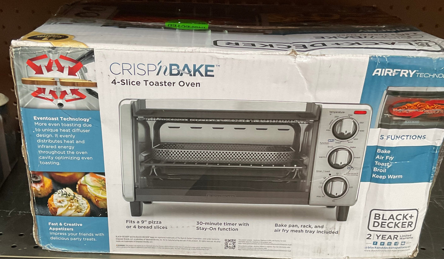 BLACK+DECKER 4 Slice Air Fry Toaster Oven