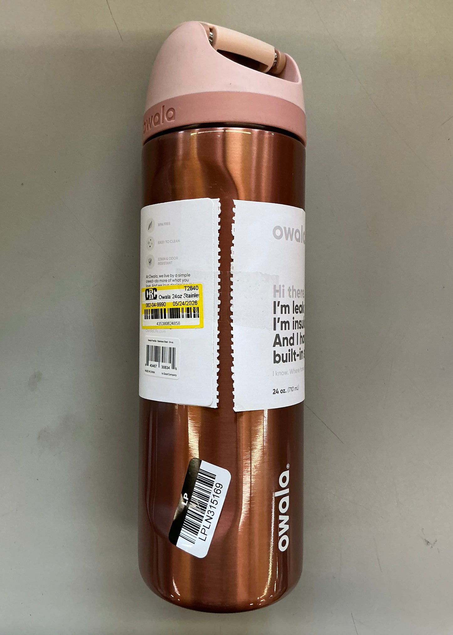 Owala 32 fl oz Stainless Steel FreeSip Water Bottle - In Good Company - MINOR COSMETIC DAMAGE (see pictures)