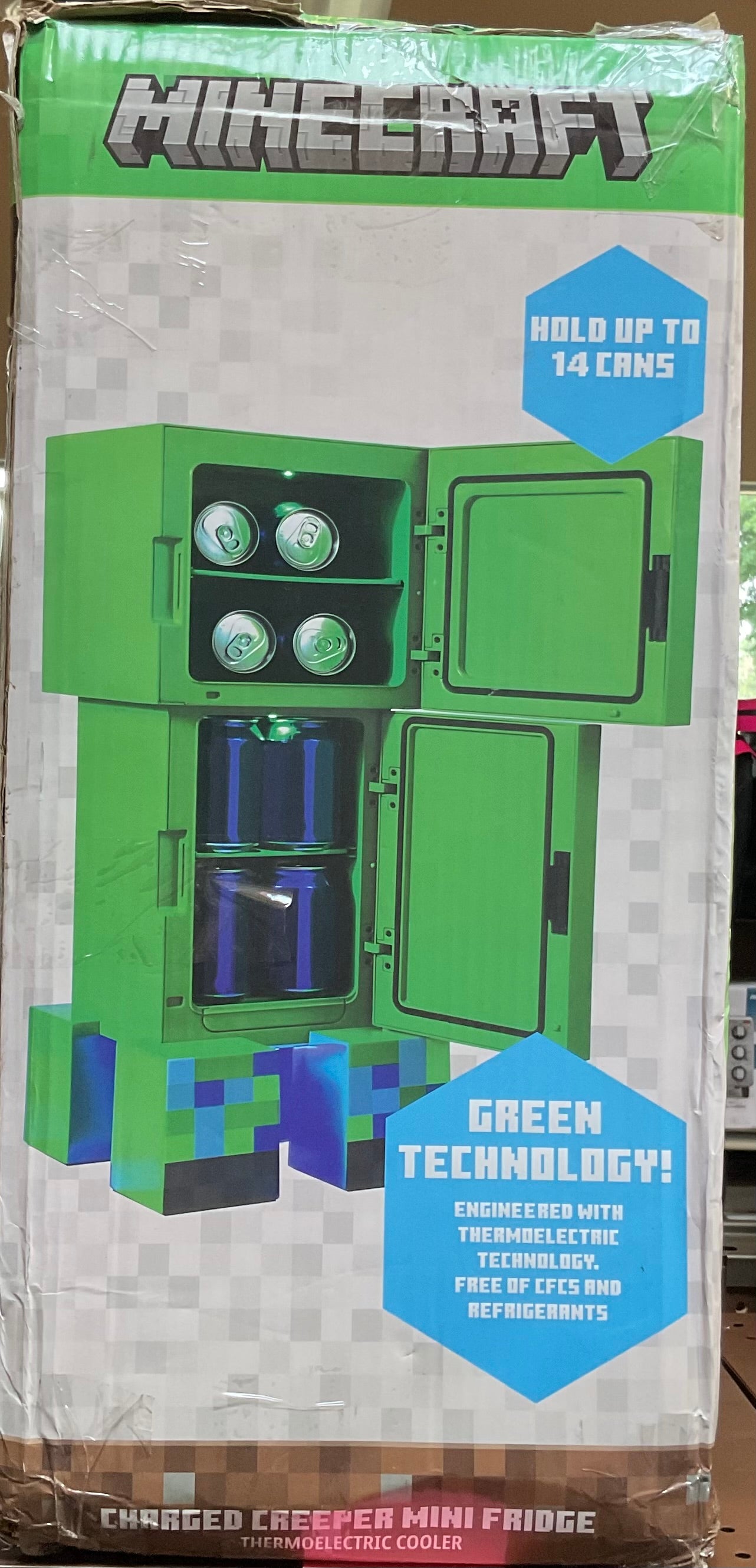 Minecraft Charged Creeper Figural Mini Fridge