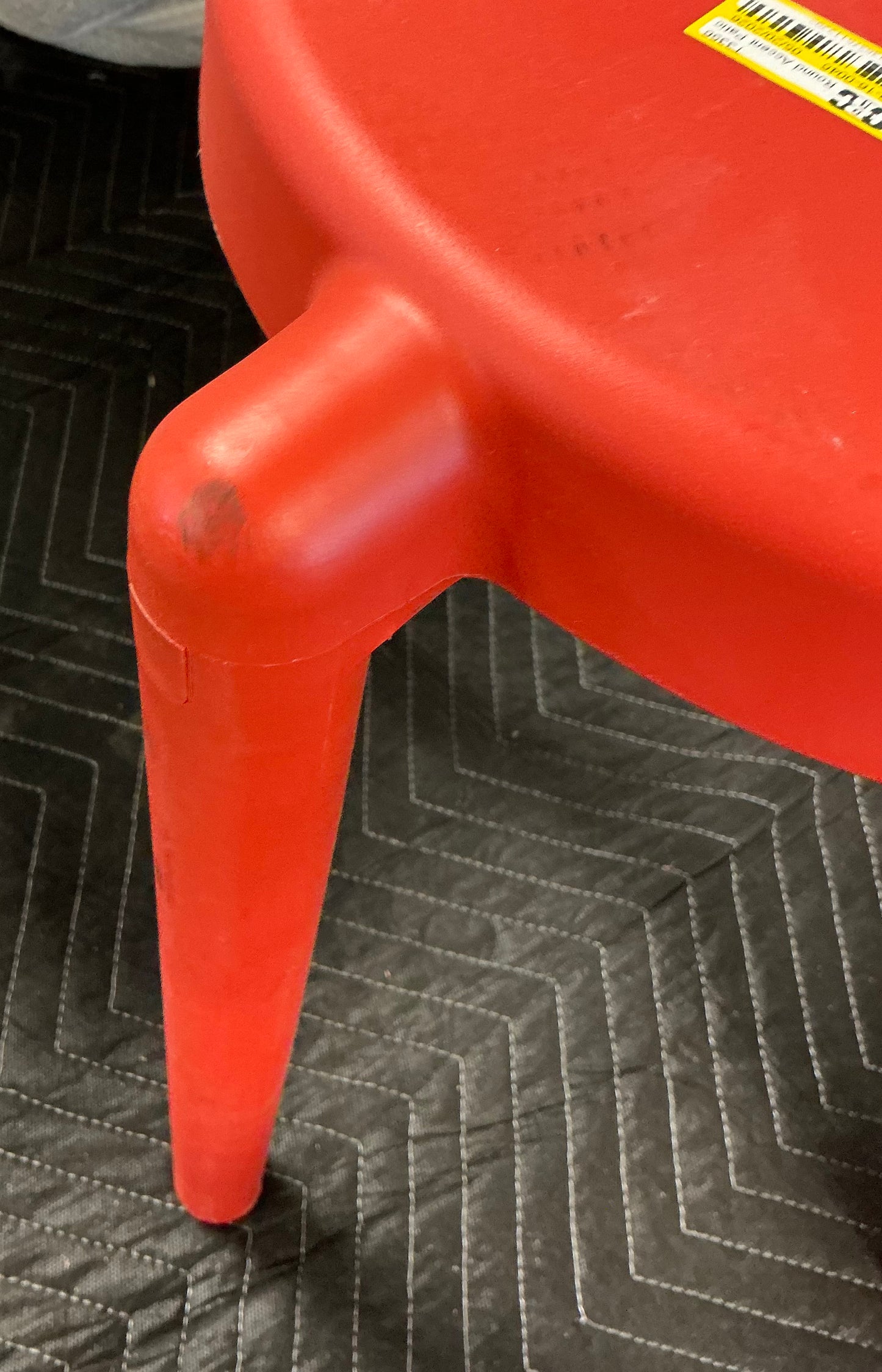Round Accent Patio End Table - Red - Minor Cosmetic Damage (see pictures) - FOR PICKUP ONLY
