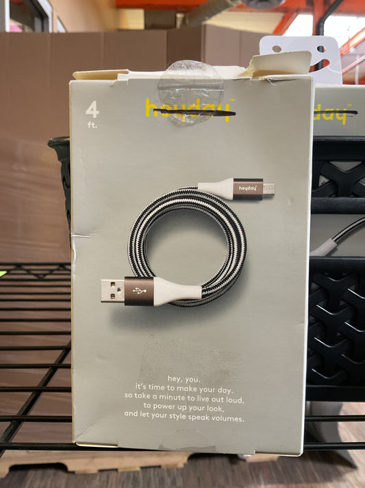 CLEARANCE- FINAL SALE-
4 FT Micro USB to USB-A Charging Cable