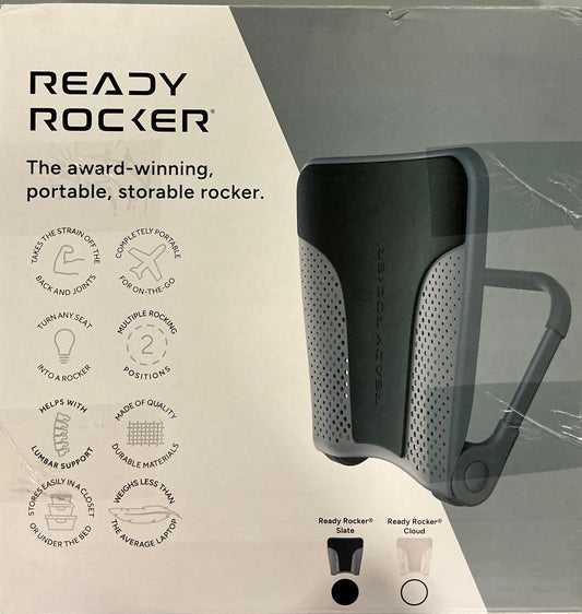 READY ROCKER Back Support | Adjustable Ergonomic Portable Rocker | Back Pain Relief & Relaxation | Back & Lumbar Support for Chair | Lightweight & Portable - Open Box