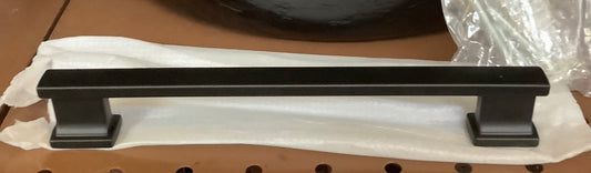 Style Selections 6-5/16-in, 160mm Center to Center Matte Black Square Handle Drawer