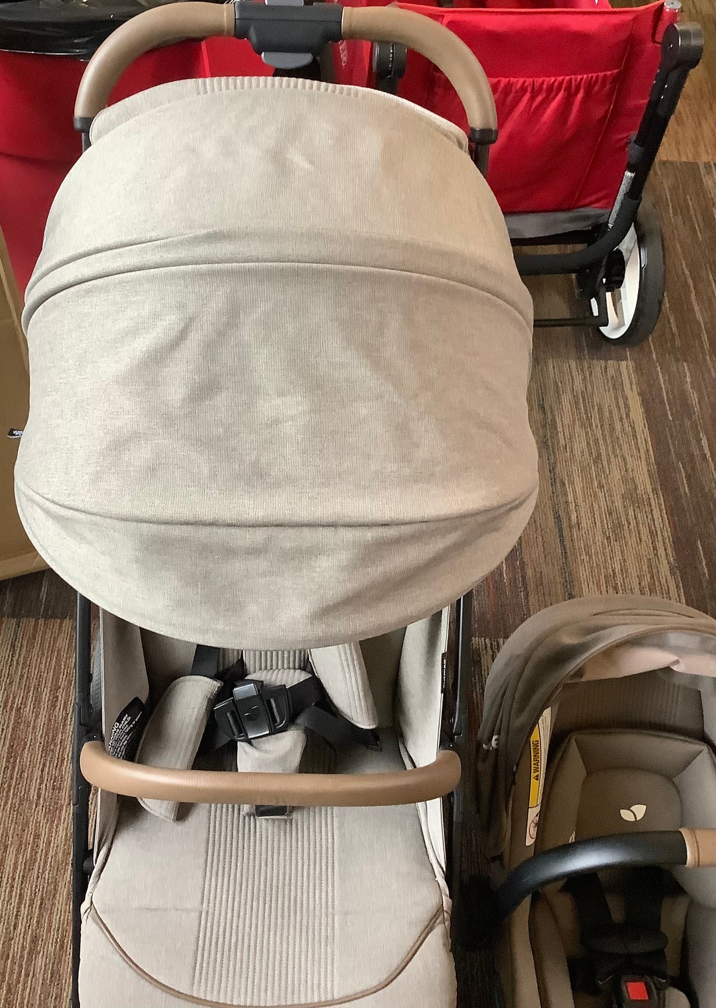 Joie Nutmeg Travel System with Mint Infant Car Seat - Maple