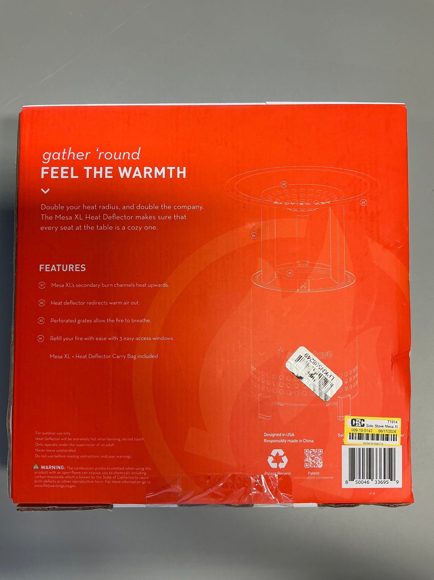 Solo Stove Mesa XL Heat Deflector - Open Box (see pictures)
