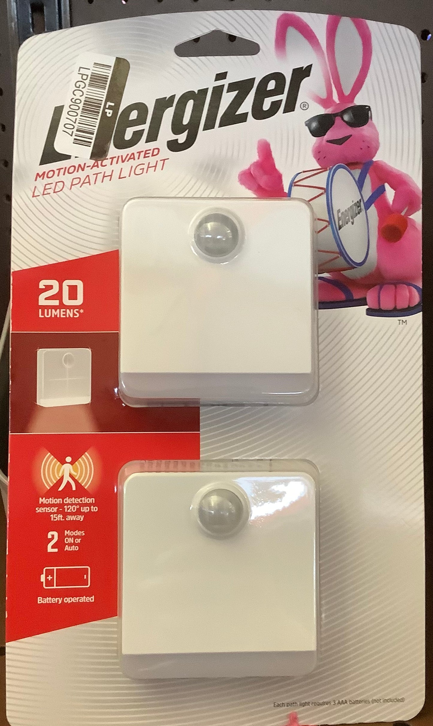 Energizer 2pk Battery Operated LED Mini Path Light: Outdoor Pathway Lights, Battery-Powered, Plastic, On/Off Switch