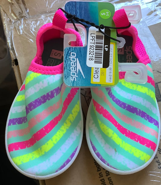 (Clearance)FINAL SALE Kids Size Small 5-6 Girls Speedo Splash Bootie - Stripes