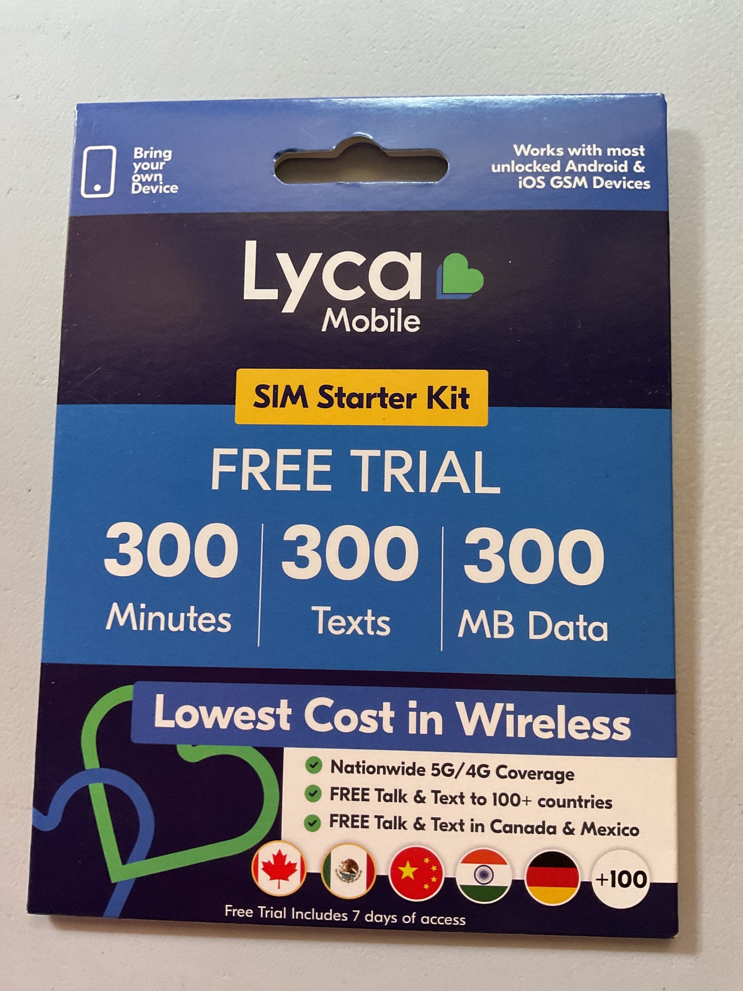 CLEARANCE - FINAL SALE- Lycamobile 7-Day SIM Starter Kit