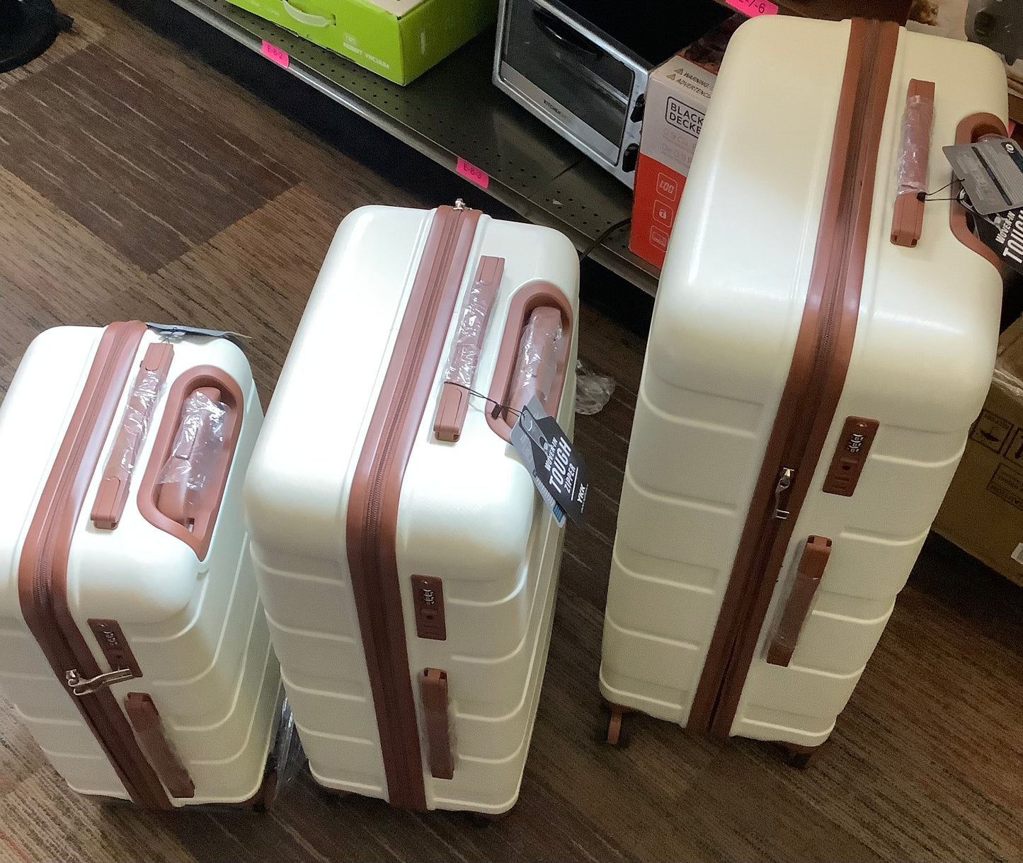 SKONYON 3 Piece Hardshell Luggage Sets Checked Spinner
PC & ABS Suitcase with YKK Zipper and TSA Lock