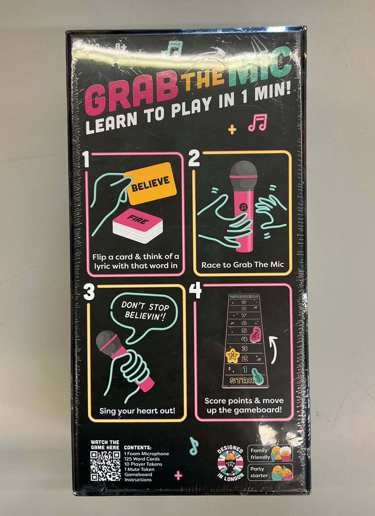 Lucky Egg Grab The Mic Board Game