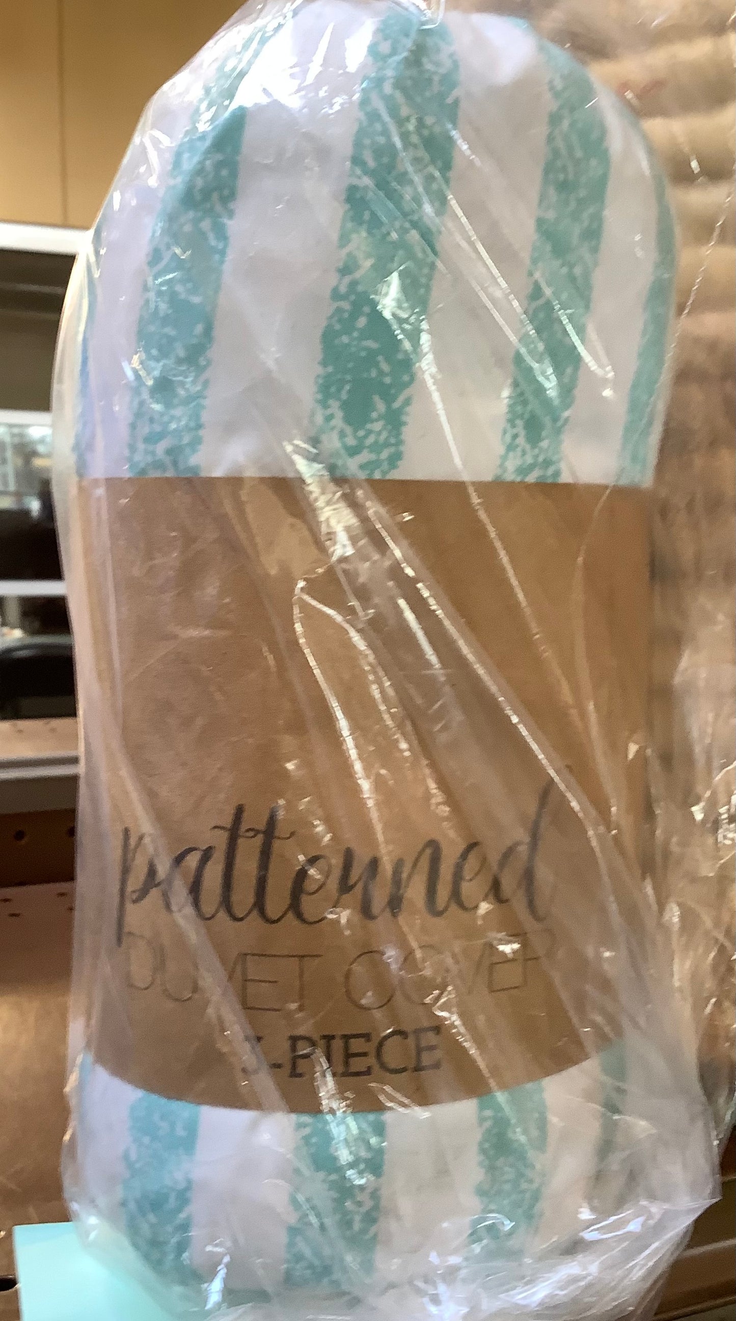 3-piece patterned duvet cove-Full-Queen