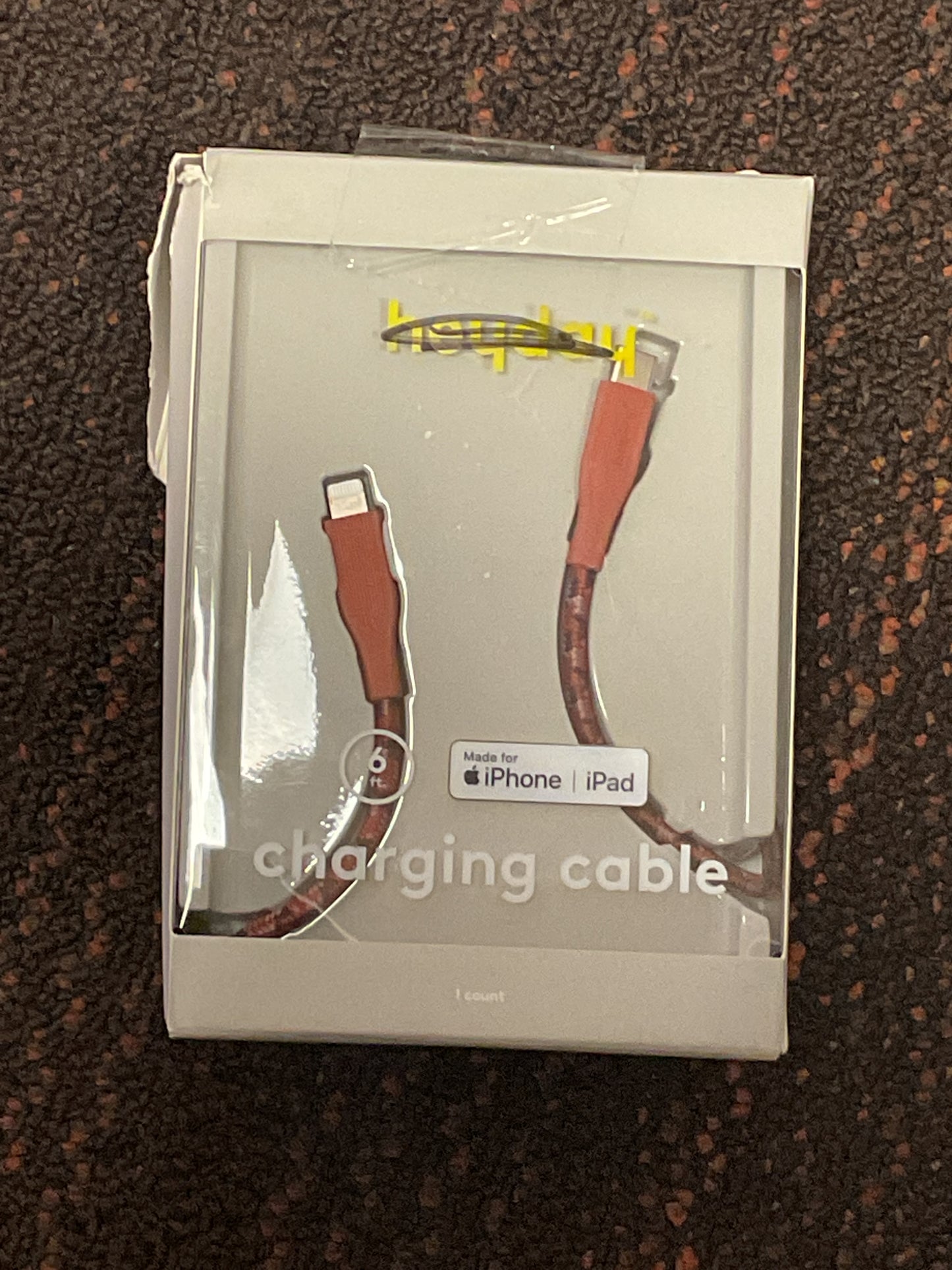 Lightning to USB-C - Charging Cable - braided Cables - Red/Orange - 6ft