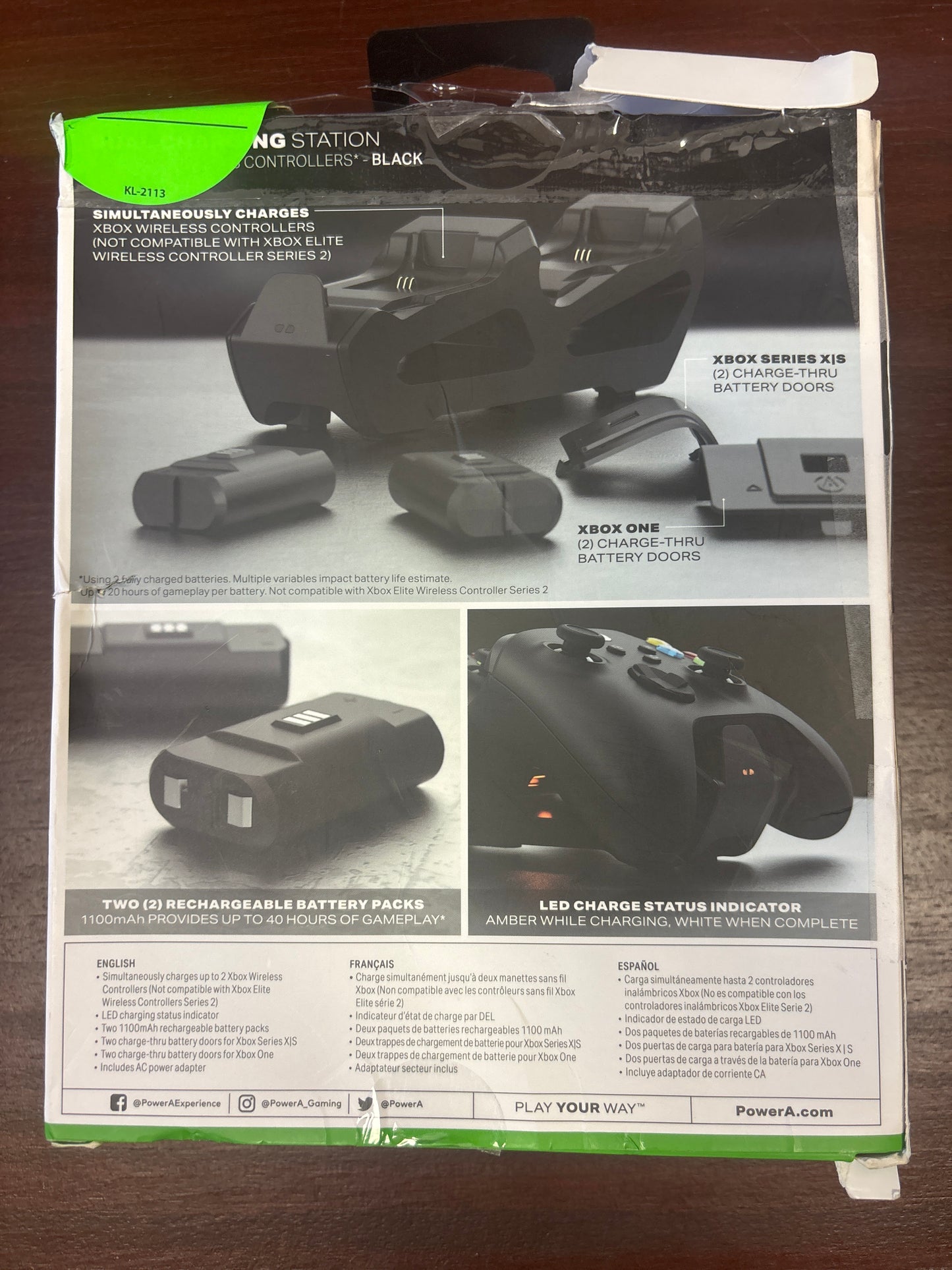 PowerA Dual Charging Station for Xbox Series X S/Xbox One Wireless Controllers
- Black - open/damaged box